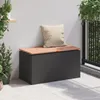 Banc de jardin vidaXL noir 80 x 40 x 43 cm Voir les images du produit 3