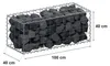 Gabione 100 cm x 40 cm x 40 cm (L x H x T), Maschenweite 10 Produktbild-Vorschau 2