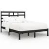 vidaXL Massivholzbett Schwarz 140x190 cm Produktbild-Vorschau 1