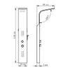 vidaXL Panneau de douche aluminium 20x44x130 cm blanc Voir les images du produit 9