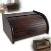 Kleiner Holz-Brotkasten Nussbaum 31x26x16cm – Polnisch Produktbild-Vorschau 1