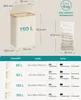 A diagram showing different sizes and color options for a laundry basket, along with its dimensions and maximum load capacity. Produktbild-Vorschau