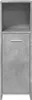 A single tall, narrow cabinet with a shelf on top and a closed door with a handle below. The cabinet has a textured gray finish. Produktbild-Vorschau