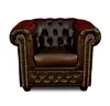 Exklusiver Chesterfield Sessel Dunkelbraun, Premium Produktbild-Vorschau 4