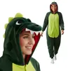 Pyjama Onesie Kigurumi Kostüm für Erwachsene Grün Produktbild-Vorschau 1
