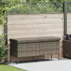 vidaXL Skrzynia ogrodowa na kółkach szara 160x55x75 cm Poli Podgląd zdjęcia produktu 1