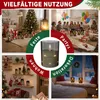 A collage of four images showcasing LED candles in different settings, including a Christmas tree, a party, a home interior, and a bedroom window. Produktbild-Vorschau