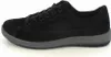 A side view of a black sneaker with a gray sole. Produktbild-Vorschau