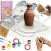 Pottenbakkersschijf Creatieve Kleiset Verf Hond Grijs Productafbeelding-voorbeeld 1