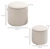 HOMCOM Lot de 2 poufs tabourets repose-pieds coffre de Voir les images du produit 7