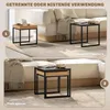 HOMCOM 2er-Set Couchtisch, Eckiger Beistelltisch, Produktbild-Vorschau 4