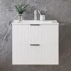 Waschtisch mit Unterschrank 60cm RIVA Badmöbel Set Weiß Produktbild-Vorschau 3
