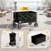 SUNULA Bollerwagen Faltbar Tragkraft 120 KG Handwagen mit Produktbild-Vorschau 8