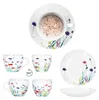 sada 6 šálků Marie s podšálky 6 osob porcelánové čajové Náhled obrázku produktu 4