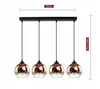 LUXOLAR - Lampa wisząca 4 płomienie szklany klosz Podgląd zdjęcia produktu 2