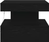 A black wooden side table with LED lights. Produktbild-Vorschau