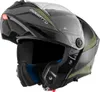 Bogotto FF404 Ezion Klapphelm, schwarz matt/grün, M Produktbild-Vorschau 1