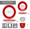 18tlg Kaffeeservice Variant Rot Porzellan 6 Personen Tassen Produktbild-Vorschau 6