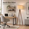 Stehlampe wohnzimmer Leselampe Stehleuchte Stativ aus Holz, Produktbild-Vorschau 8
