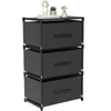 Verdego Kommode mit 3 Stoffschubladen, 40x26x67cm Produktbild-Vorschau 1