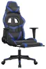 vidaXL Chaise de jeu avec repose-pieds Noir et bleu Voir les images du produit 4