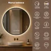 S'AFIELINA Specchio da bagno LED Rotondo 80cm, touch, Anteprima dell’immagine prodotto 3
