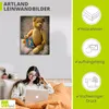 ARTland Leinwandbild Teddybär mit Sparbüchse Größe: 90x120 Produktbild-Vorschau 3