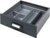 An empty drawer organizer with multiple compartments, shown from a slightly elevated angle. Produktbild-Vorschau