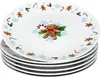 A stack of Christmas-themed plates with gingerbread man designs. Náhled obrázku produktu