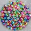 Wachsperlen bunt schimmernd ca. 100 Stück, 8mm, pink, gelb, Náhled obrázku produktu 3