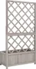 vidaXL Garten-Spalier mit Blumenkasten Grau 70x30x135 cm Produktbild-Vorschau 3