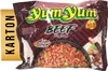 A package of Yum Yum instant noodles with beef flavor. Voir les images du produit