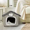 Lit pour chats Cave à chats en peluche Chaud pour l'hiver Voir les images du produit 5