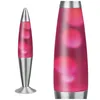 A lava lamp with pink liquid and silver base and top. Produktbild-Vorschau