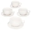 4er Set CREME Cappuccinotassen 200ml mit Untertassen Produktbild-Vorschau 2