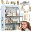 Großes 3-stöckiges Puppenhaus aus Holz Ricokids RK-878 Produktbild-Vorschau 1