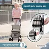 A woman is walking with a rollator shopper outdoors. Produktbild-Vorschau