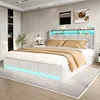 ProximaX bett, 160x200 cm, beige, mit LED-Beleuchtung, USB- Produktbild-Vorschau 15