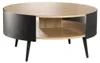 CALICOSY - Table Basse Ronde 2 Niveaux Flancs Métal Noir Voir les images du produit 1