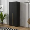 Kleiderschrank Pablo 90 cm, schwarz gold, mit Produktbild-Vorschau 2