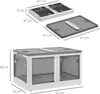 Outsunny Aufbewahrungsbox Truhe 99L Stapelbare Auflagenbox Produktbild-Vorschau 3