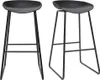 Two black bar stools with metal legs are shown against a white background. Produktbild-Vorschau