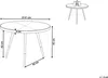 BELIANI Couchtisch Dunkle Esche / Schwarz / Gold MDF runder Produktbild-Vorschau 3