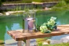 DOMO Windlicht mit Glas - D.13cm - silberfarben - Edelstahl Produktbild-Vorschau 6