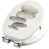 WC Sitz STONES Weiß Toilettensitz Softclose MDF Produktbild-Vorschau 1