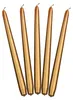 10x Metallisierte Kegelkerze, gold, 29cm Produktbild-Vorschau 1