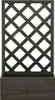 A dark gray wooden planter box with a lattice trellis attached. Náhľad obrázku produktu