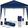 A blue pop-up canopy tent and its accessories are displayed against a white background. Anteprima dell’immagine prodotto