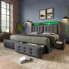 Letto imbottito 140x200, letto matrimoniale con testata a Anteprima dell’immagine prodotto 11