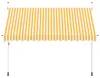 ručně stahovací markýza vidaXL 350 cm oranžová/bílá Náhled obrázku produktu 2